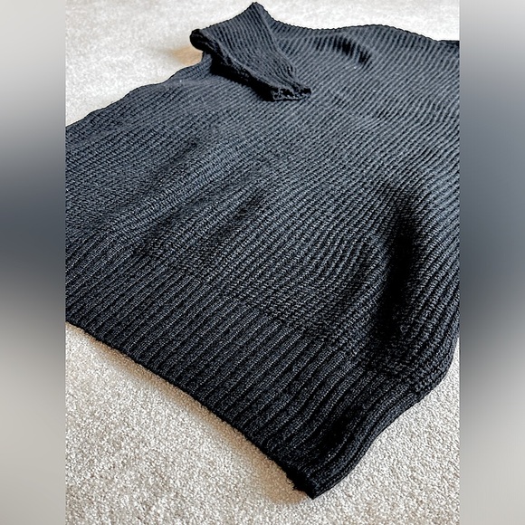 Topshop - Ribbed Open Front Cardigan (Oversized), Black, Regular UK XS / US 0-2 - Picture 6 of 8